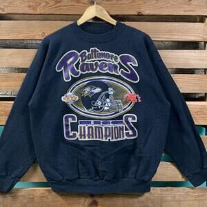 Baltimore Ravens Super Bowl Xxxv Nfl Retro Fan Sweatshirt